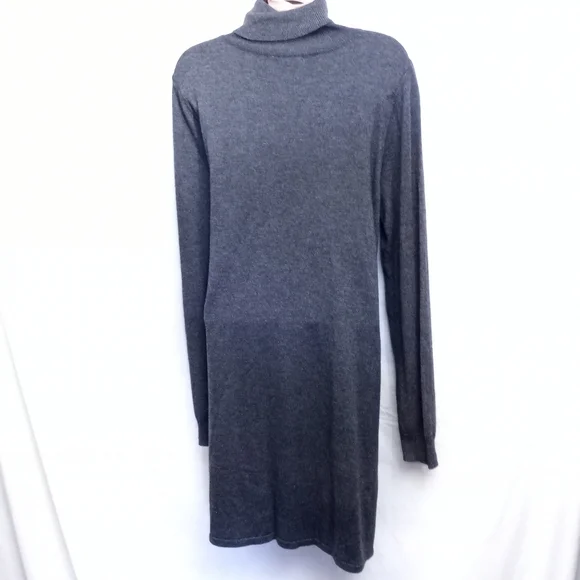 MARINE LAYER Addison Gray Knit Turtleneck Dress - Picture 4 of 5